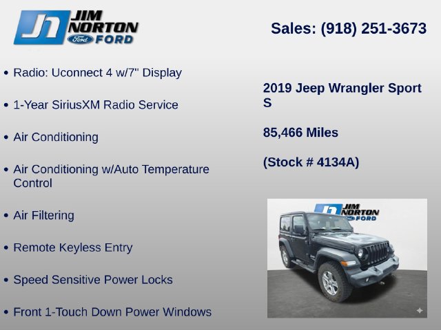 Used 2019 Jeep Wrangler Sport AWD/4WD image 17
