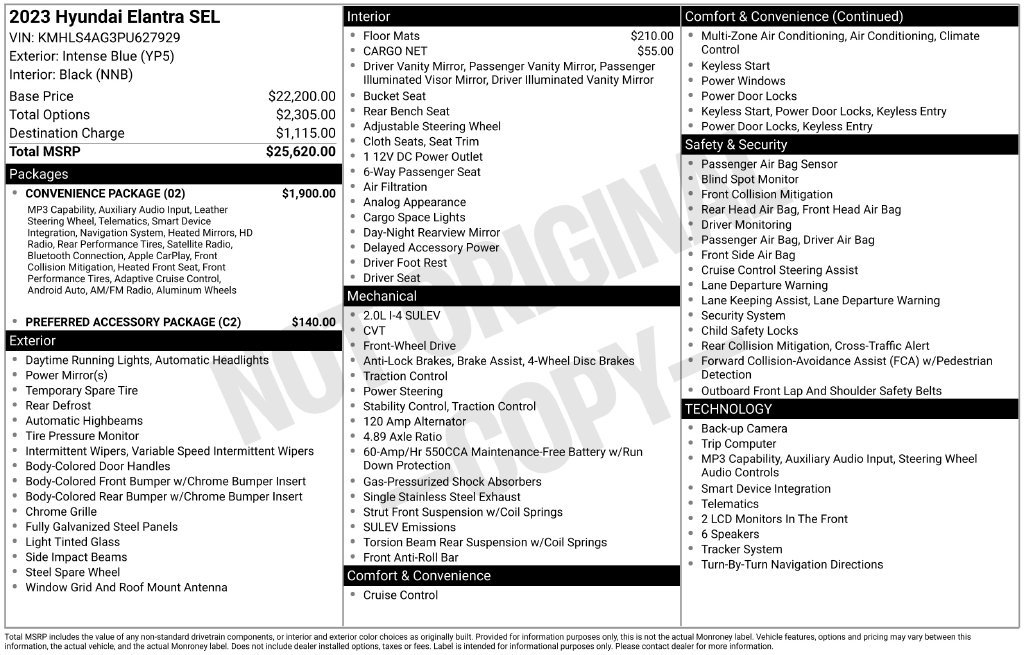 Used 2023 Hyundai Elantra SEL w/ Convenience Package FWD image 12
