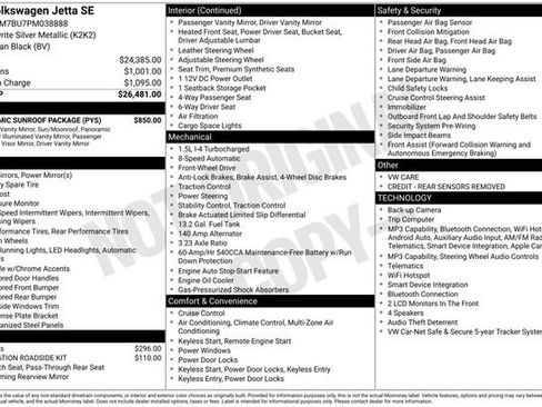 Used 2023 Volkswagen Jetta SE w/ Panoramic Sunroof Package FWD image 5