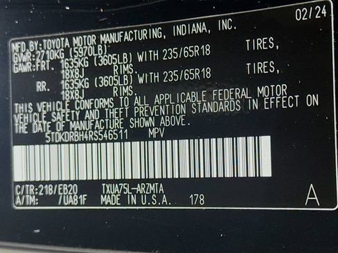 Certified 2024 Toyota Highlander XLE AWD/4WD image 17
