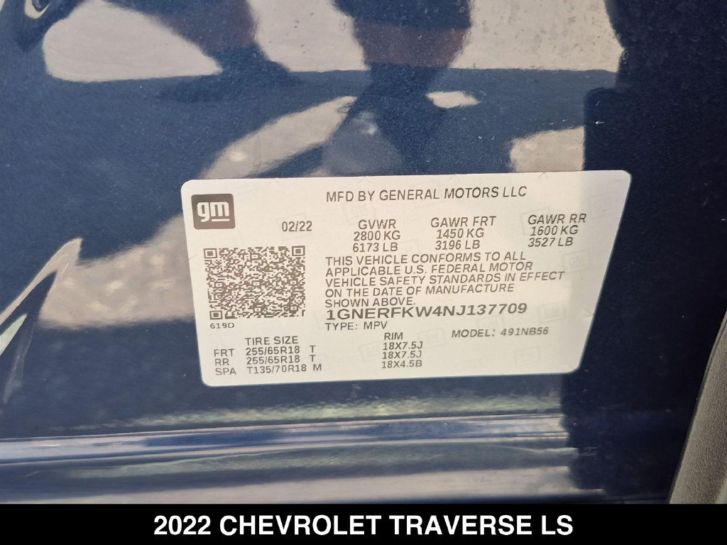 Used 2022 Chevrolet Traverse LS FWD image 24