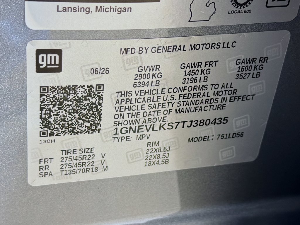 New 2026 Chevrolet Traverse RS w/ LPO, Floor Liner Package AWD/4WD image 30
