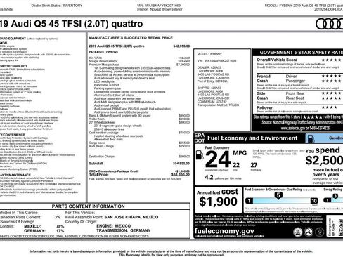 Used 2019 Audi Q5 2.0T Premium Plus w/ Premium Plus Package AWD/4WD image 5