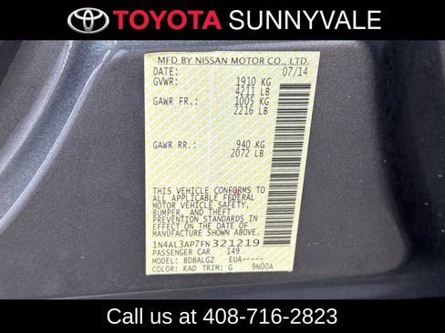Used 2015 Nissan Altima 2.5 S w/ Power Driver Seat Package FWD image 29