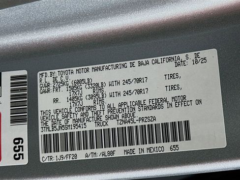 New 2025 Toyota Tacoma SR5 image 30