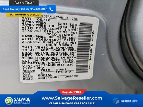 Used 2017 INFINITI QX70 4dr Sport w/ Limited Package image 17