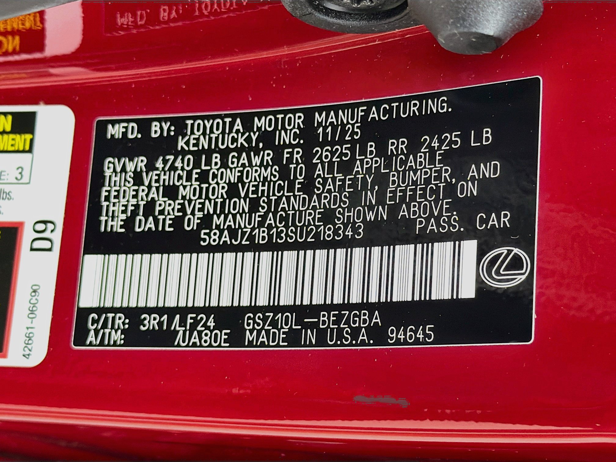 Used 2025 Lexus ES 350 F Sport w/ Accessory Package (Z1) FWD image 44
