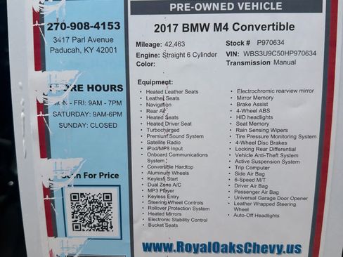 Used 2017 BMW M4 Convertible RWD image 26