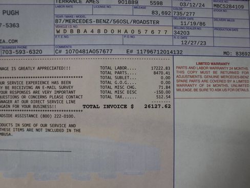 Used 1987 Mercedes-Benz 560 SL image 34