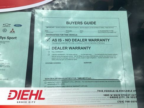 Used 2021 Jeep Wrangler Sport AWD/4WD image 13