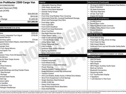 Used 2019 RAM ProMaster 2500 FWD image 1