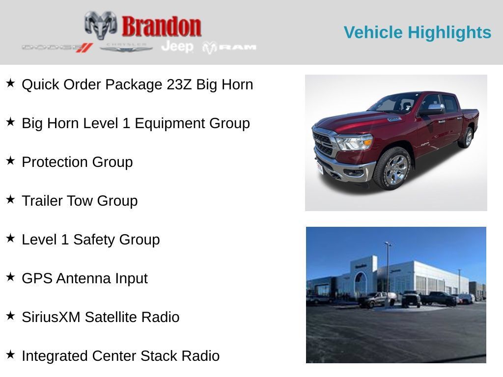 Used 2023 RAM 1500 Big Horn w/ Trailer Tow Group AWD/4WD image 2