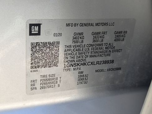 Certified 2020 Chevrolet Suburban LT AWD/4WD image 56