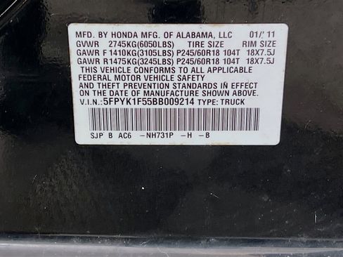 Used 2011 Honda Ridgeline RTL image 33