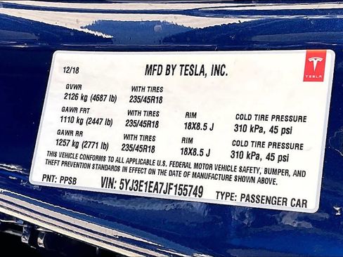 Used 2018 Tesla Model 3 Mid Range image 31