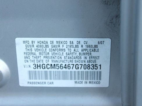 Used 2007 Honda Accord LX image 9