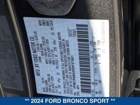 Certified 2024 Ford Bronco Sport Big Bend w/ Convenience Package AWD/4WD image 24