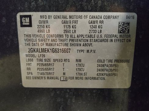 Used 2016 GMC Terrain SLE FWD image 33