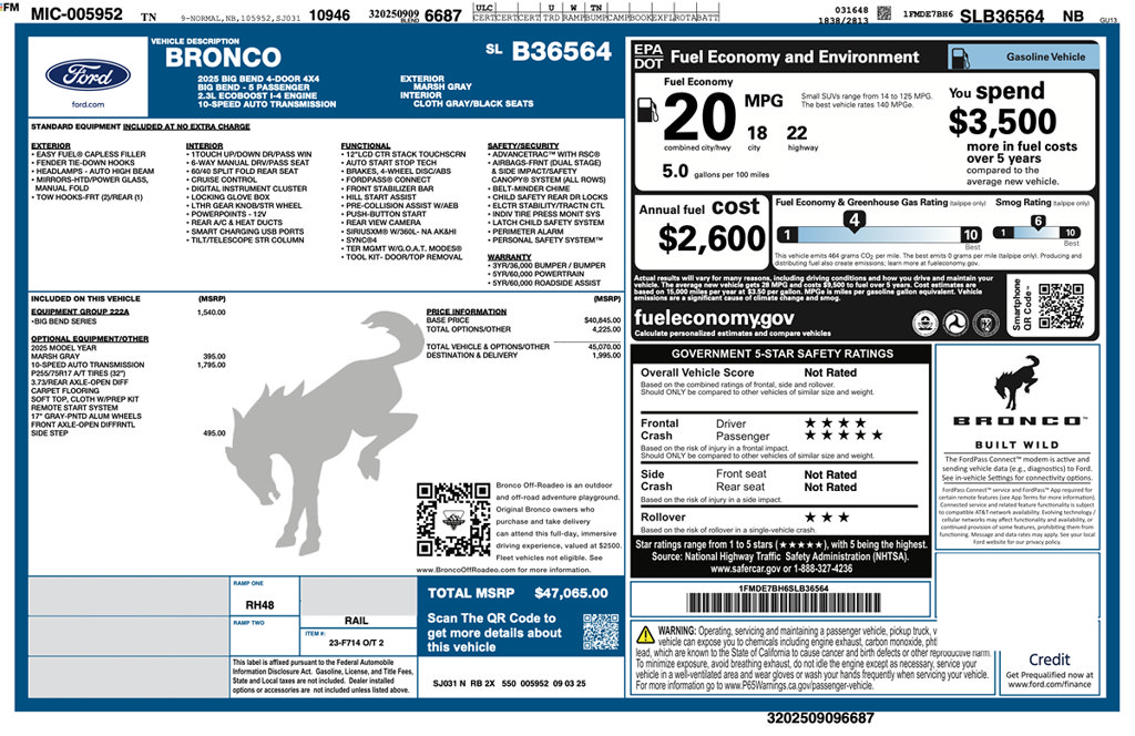 Used 2025 Ford Bronco Big Bend AWD/4WD image 3