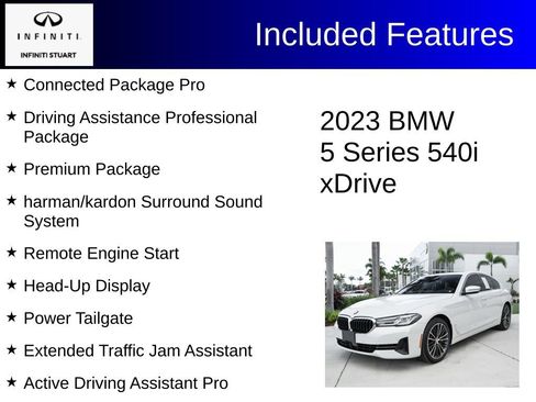 Used 2023 BMW 540i xDrive w/ Premium Package AWD/4WD image 2