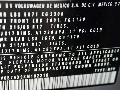 Used 2019 Volkswagen Tiguan S w/ Driver Assistance Package image 41