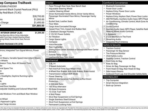 Used 2018 Jeep Compass Trailhawk w/ Leather Interior Group image 67