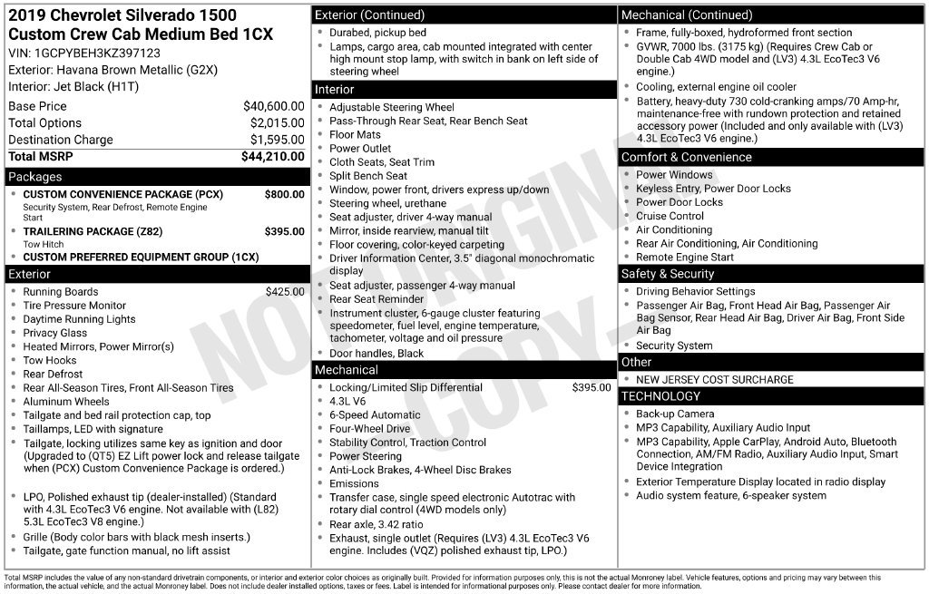 Certified 2019 Chevrolet Silverado 1500 Custom w/ Custom Convenience Package AWD/4WD image 41