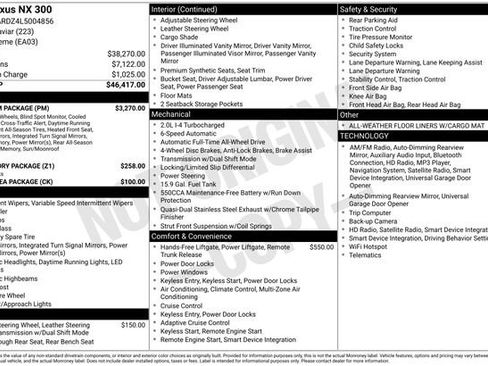 Used 2020 Lexus NX 300 AWD w/ Premium Package image 12