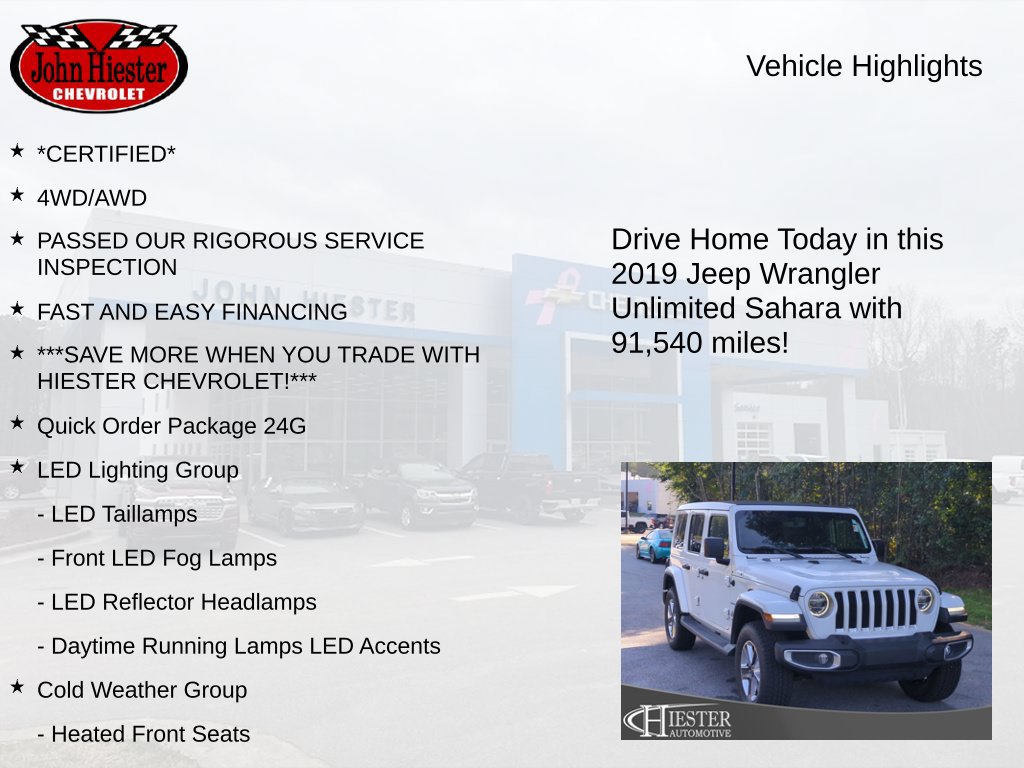 Used 2019 Jeep Wrangler Unlimited Sahara AWD/4WD image 6