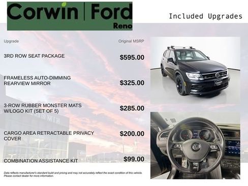 Used 2020 Volkswagen Tiguan SE R-Line w/ 3rd Row Seat Package AWD/4WD image 3