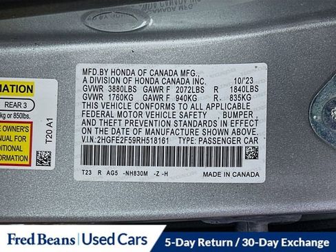 Used 2024 Honda Civic Sport image 29