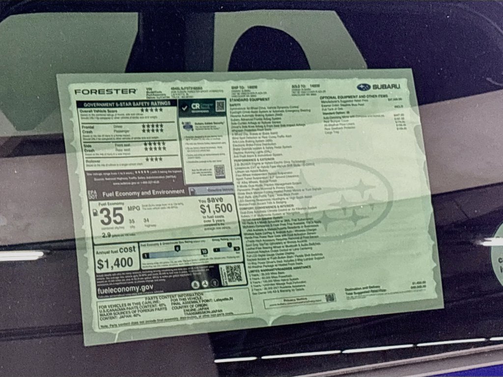 New 2026 Subaru Forester Touring AWD/4WD image 25