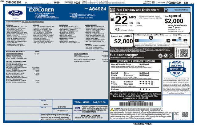 Used 2023 Ford Explorer XLT w/ Equipment Group 202A AWD/4WD image 2