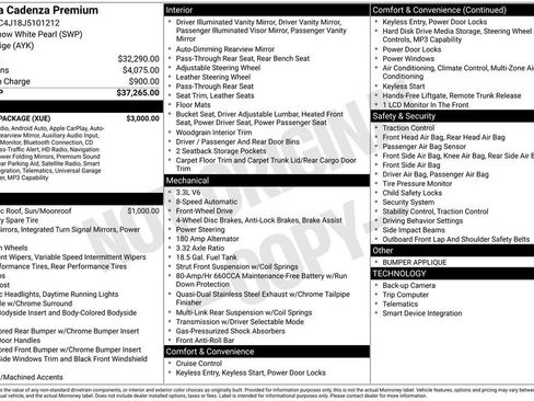 Used 2018 Kia Cadenza Premium w/ Luxury Package FWD image 47