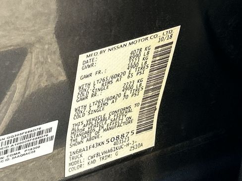Used 2019 Nissan Titan SL w/ Midnight Edition AWD/4WD image 29