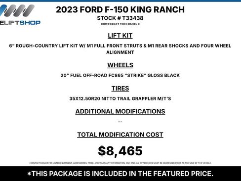 Used 2023 Ford F150 King Ranch w/ Equipment Group 601A High AWD/4WD image 2