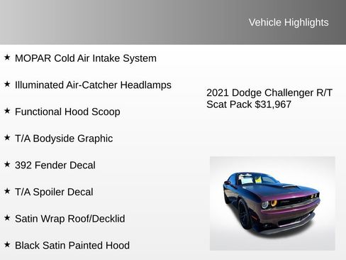 Used 2021 Dodge Challenger R/T Scat Pack w/ T/A Package image 16