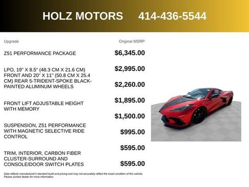 Used 2022 Chevrolet Corvette Stingray Premium Cpe w/ Z51 Performance Package RWD image 5