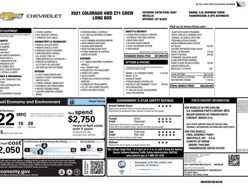 Used 2021 Chevrolet Colorado Z71 w/ Safety Package image 3