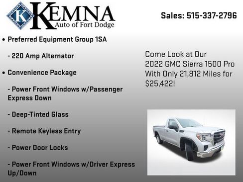 Used 2022 GMC Sierra 1500 Pro w/ Convenience Package image 13