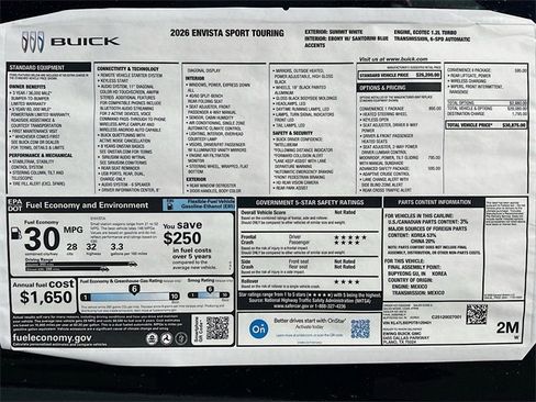 New 2026 Buick Envista Sport Touring w/ Convenience I Package image 21