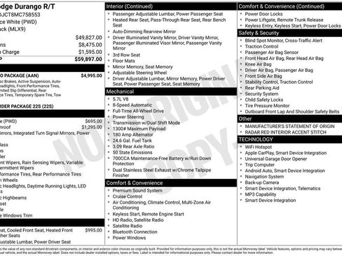 Used 2021 Dodge Durango R/T w/ Tow 'N Go Package AWD/4WD image 2
