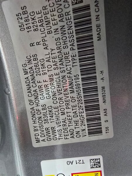 Used 2025 Honda Civic LX image 30