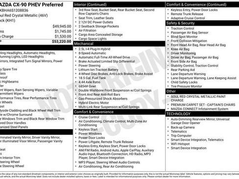 Certified 2025 MAZDA CX-90 Plug-In Hybrid w/ Preferred image 6