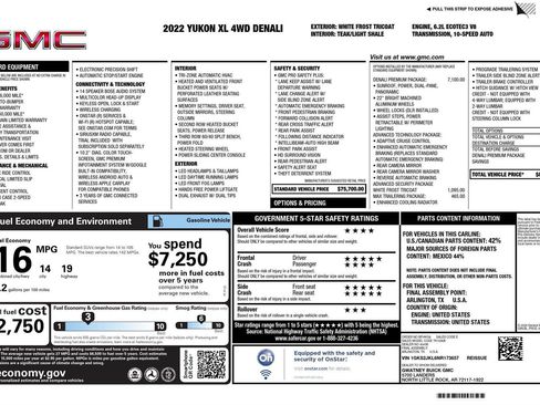 Used 2022 GMC Yukon XL Denali w/ Denali Premium Package AWD/4WD image 16