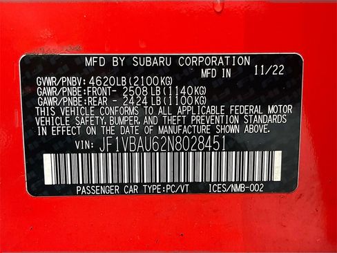 Used 2022 Subaru WRX GT image 33