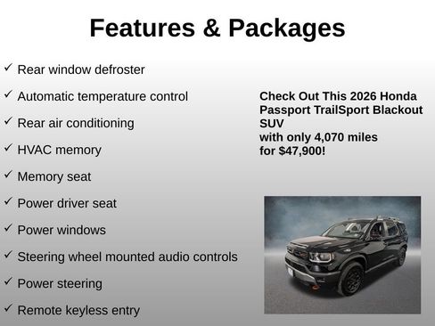 Certified 2026 Honda Passport TrailSport image 8