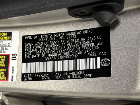 Used 2023 Lexus ES 300h Ultra Luxury w/ Accessory Package (Z2) image 32