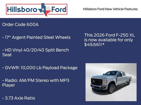 New 2026 Ford F250 XL w/ XL Driver Assist Package image 5