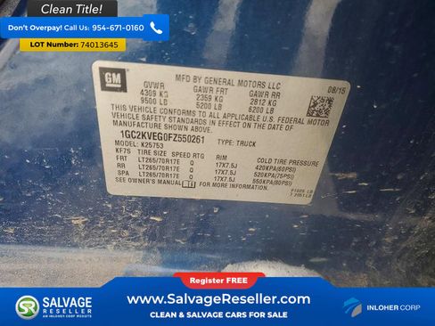 Used 2015 Chevrolet Silverado 2500 LT w/ LT Convenience Package image 16